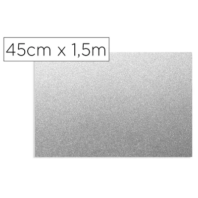 D-C-FIX Rollo Adhesivo D-C-Fix Plata Metal Brillo Ancho 45 CM Largo 1,5 M