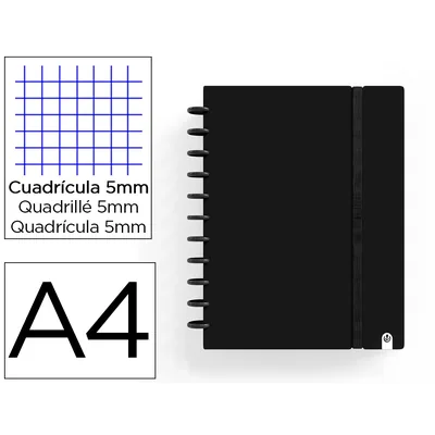 CARCHIVO Cuaderno Carchivo Ingeniox Foam A4 80H Cuadricula Negro