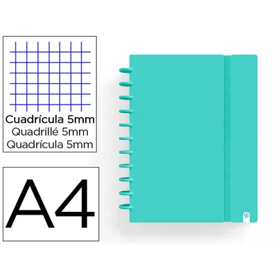 CARCHIVO Cuaderno Carchivo Ingeniox Foam A4 80H Cuadricula Menta Pastel