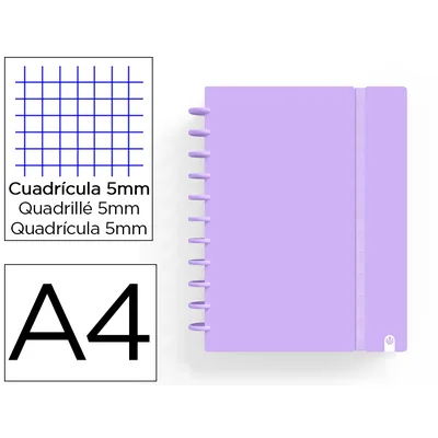 CARCHIVO Cuaderno Carchivo Ingeniox Foam A4 80H Cuadricula Malva Pastel
