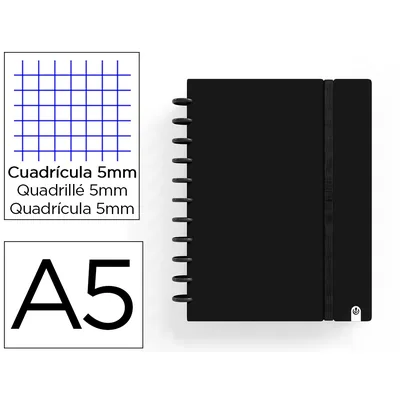 CARCHIVO Cuaderno Carchivo Ingeniox Foam A5 80H Cuadricula Negro