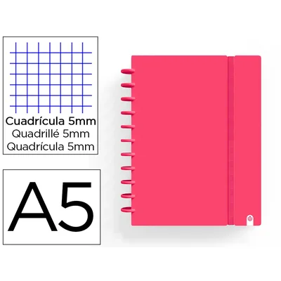 CARCHIVO Cuaderno Carchivo Ingeniox Foam A5 80H Cuadricula Rojo
