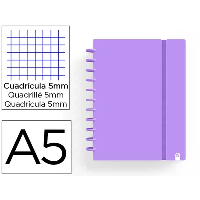CARCHIVO Cuaderno Carchivo Ingeniox Foam A5 80H Cuadricula Violeta