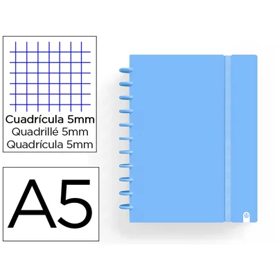 CARCHIVO Cuaderno Carchivo Ingeniox Foam A5 80H Cuadricula Azul Pastel