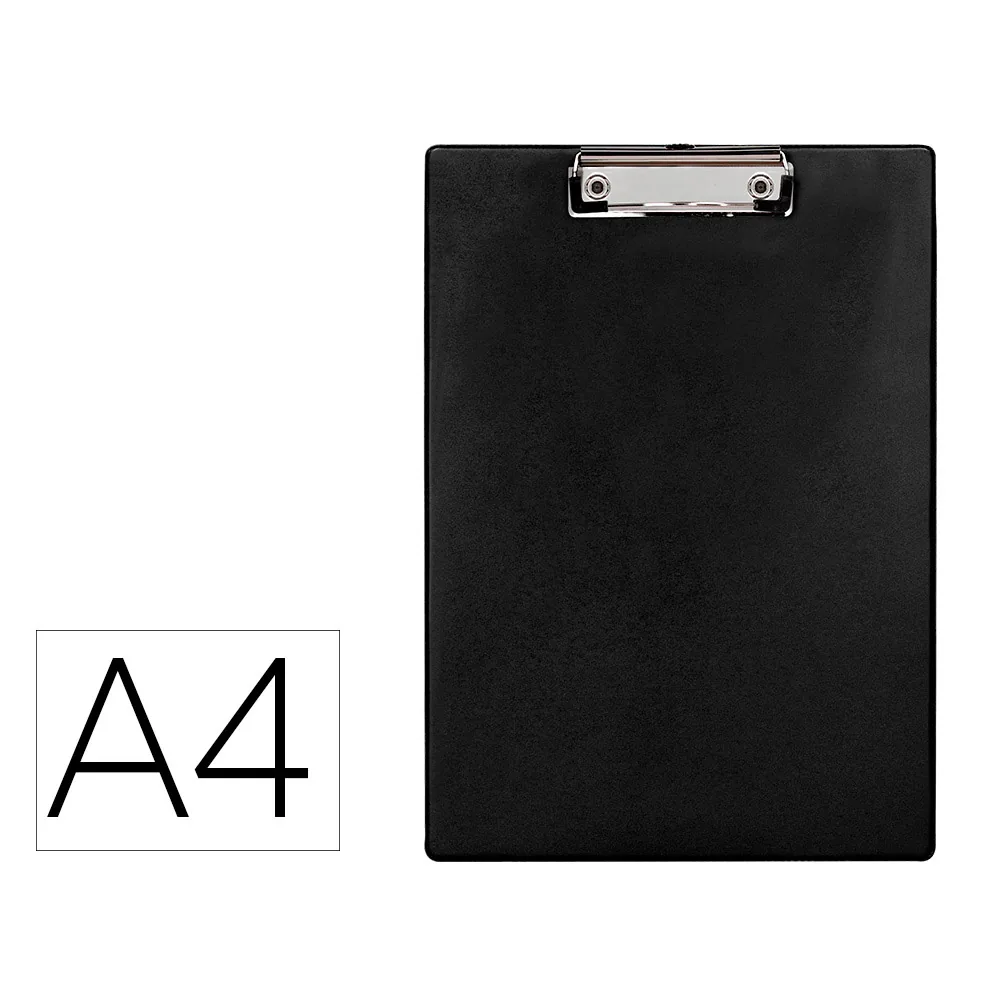 Portanotas Q-Connect Plastico 50% Reciclado DIN A4 Negro Grosor 2,1 MM