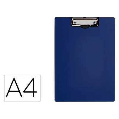 Q-CONNECT Carpeta Q-Connect Miniclip Superior DIN A4 Plastico 50% Reciclado Azul Grosor 2,1 MM