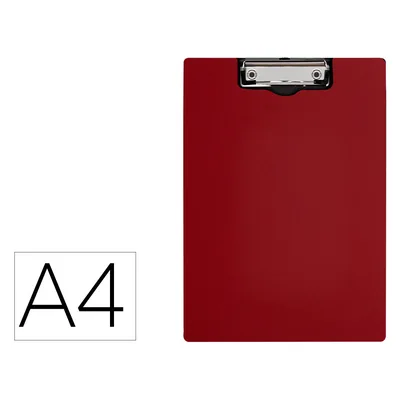 Q-CONNECT Carpeta Q-Connect Miniclip Superior DIN A4 Plastico 50% Reciclado Rojo Grosor 2,1 MM