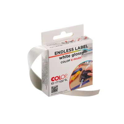 COLOP Cinta Adhesiva Colop Polipropileno Blanco Brillo para Impresora E-mark