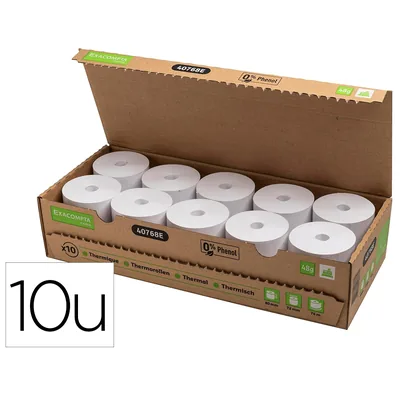CLAIREFONTAINE Rollo Sumadora Exacompta Termico 80 X 72 MM 48 G/M2 Sin Bisfenol a Ni Plastico