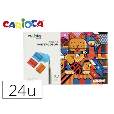 CARIOCA Acuarela Carioca Plus Caja de 24 Unidades Colores Surtidos
