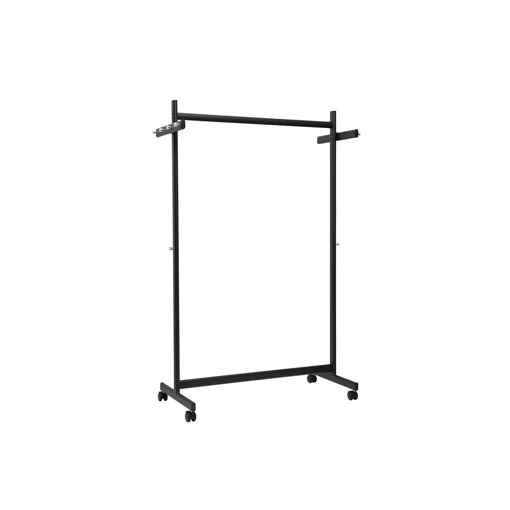 Perchero Maulsamba 10 Colgadores Caballete con Ruedas Color Negro 116X508X1725 MM