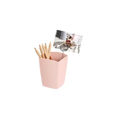 CEP Cubilete Portalapices Cep Mineral Plastico Color Rosa Nude 75X75X95 MM