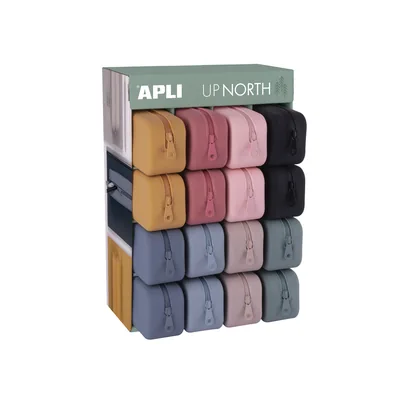 APLI Bolso Escolar Portatodo Apli Up North Silicona Colores Surtidos 75X185X55 MM