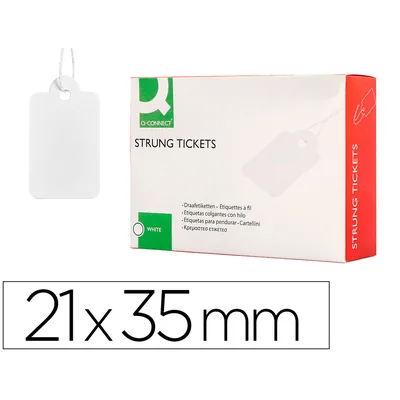 Q-CONNECT Etiquetas Colgantes Q-Connect 21X35 MM Caja de 500 Unidades