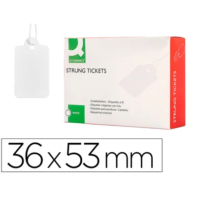 Q-CONNECT Etiquetas Colgantes Q-Connect 36X53 MM Caja de 500 Unidades
