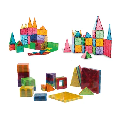 AMAYA Juego de Construccion Amaya Magtiles 104 Piezas 3D Formas y Colores Surtidos