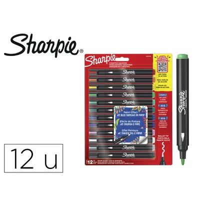 SHARPIE Rotulador Sharpie Acrylic Punta Redonda Blister de 12 Unidades Colores Surtidos