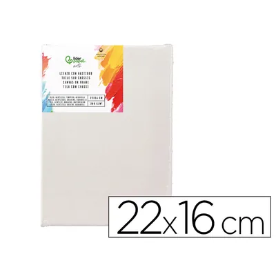 LIDERPAPEL Bastidor Liderpapel 1F Lienzo Grapado Trasero Algodon 100% 22X16 CM Gramaje 280G/M2