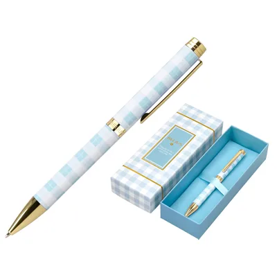 BELIUS Boligrafo Belius Perfect Picnic Day Aluminio Color Azul Celeste Dorado Tinta Azulcaja de Diseño
