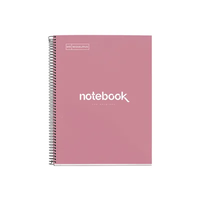 MIQUELRIUS Cuaderno Espiral Miquelrius Notebook Emotions Rose Dust Tapa Forrada DIN A4 Microperforado 80 Hojas 90
