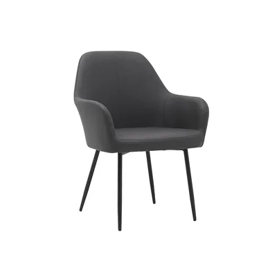 Q-CONNECT Silla Q-Connect Confidente Siemione Base Metalica Alt Max 820 Anc 570 Prof 580 Color Gris Oscuro
