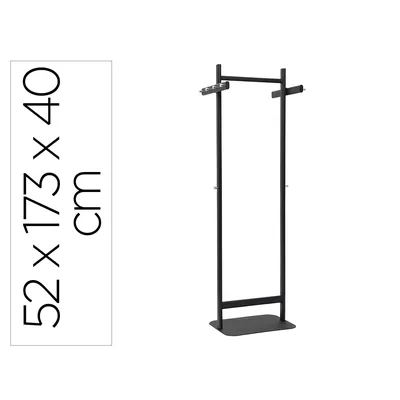 MAUL Perchero Metalico Maul Salsa 8 Colgadores Color Negro 520X1730X400 MM