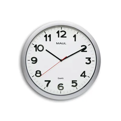 MAUL Reloj Maul Step de Pared Redondo 40 CM Diametro Electrico Color Plata