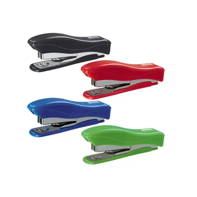 PETRUS Grapadora Petrus Liliput 200 Recycle Capacidad 12 Hojas + Caja Grapas 23/6 Colores Surtidos