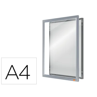 NOBO Marco Porta Anuncios Nobo Impression Pro DIN A4 Marco de Clip Aluminio 235X13X325 MM
