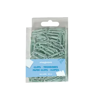 IMAGINOVO Clips Imaginovo Pastel 28 MM Caja de 150 Unidades Azul