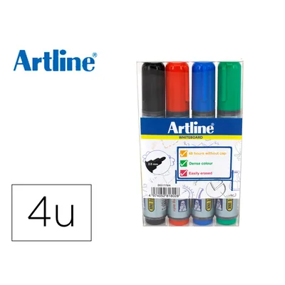 ARTLINE Rotulador Artline Pizarra EK517/W4 Punta Redonda 2 MM Bolsa de 4 Unidades Colores Surtidos