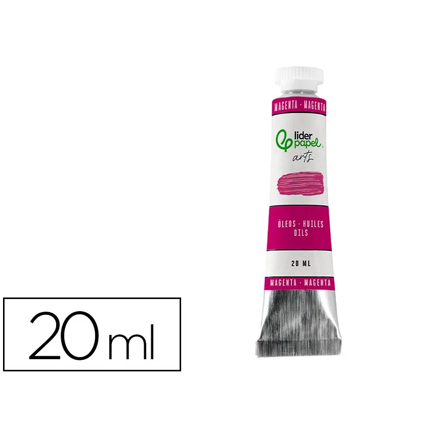 Pintura al Oleo Liderpapel Tubo de Aluminio de 20 ML Color Magenta