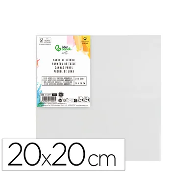 LIDERPAPEL Panel de Lienzo Liderpapel 20X20 CM Gramaje 280G/M2 Certificado Fsc