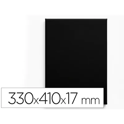 LIDERPAPEL Bastidor Negro Liderpapel 6F Lienzo Grapado Parte Trasera Algodon 100% 33X41 CM Gramaje 320G/M2 Certificado Fsc