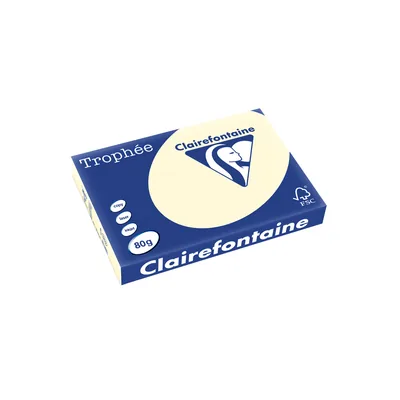 TROPHEE Papel Color Trophee DIN A3 80 GR Crema Pastel Paquete de 500 Hojas