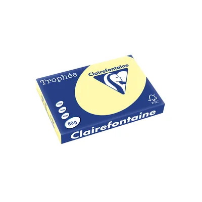 TROPHEE Papel Color Trophee DIN A3 80 GR Canario Pastel Paquete de 500 Hojas