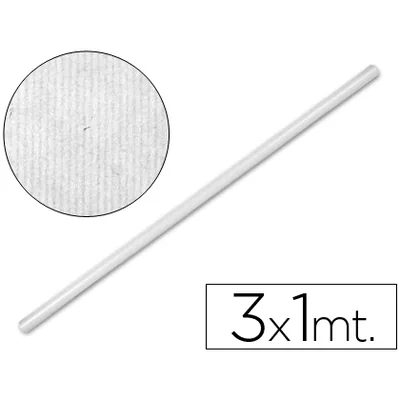 LIDERPAPEL Papel Kraft Liderpapel Blanco Rollo 3X1 M