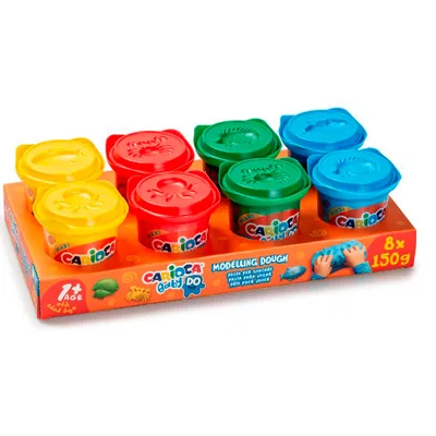 CARIOCA Pasta de Modelar Carioca Baby Do 150 ML Caja de 8 Unidades Colores Surtidos