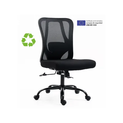 ARCHIVO 2000 Silla de Oficina Archivo 2000 Eiruga Asiento Tela Respaldo Malla Regulable en Altura Mecanismo Sincronizado Negro