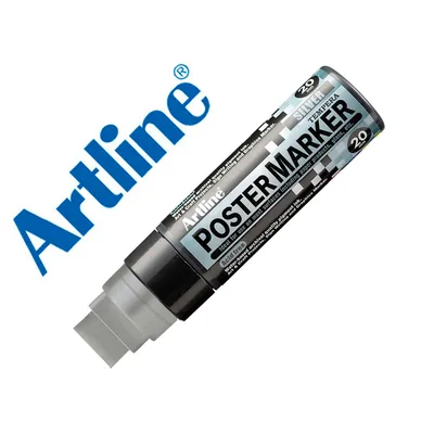 ARTLINE Rotulador Artline Poster Marker EPP-20 Punta Rectangular 20 MM Color Plata