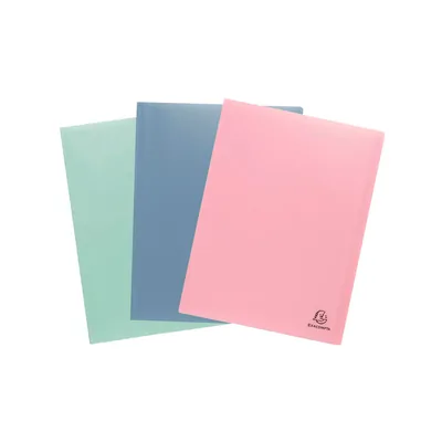 EXACOMPTA Carpeta Exacompta Autentik Escaparate 40 Fundas DIN A4 Polipropileno Reciclado Colores Surtidos