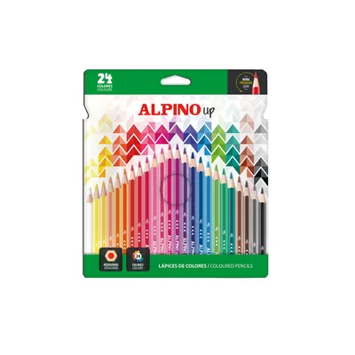 ALPINO Lapices de Colores Alpino Up Mina Premium Caja de 24 Unidades Colores Surtidos