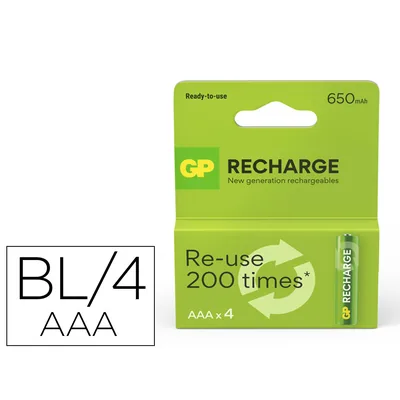 GP Pila Gp Recargable Aaa 800 Mah Blister de 4 Unidades