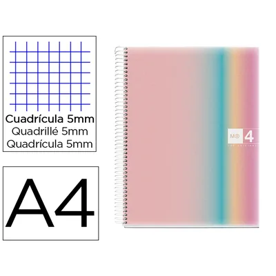 MIQUELRIUS Cuaderno Espiral Miquelrius DIN A4 80 Hojas 90 GR Cuadro 5 MM Tapa Forrada Aurora West