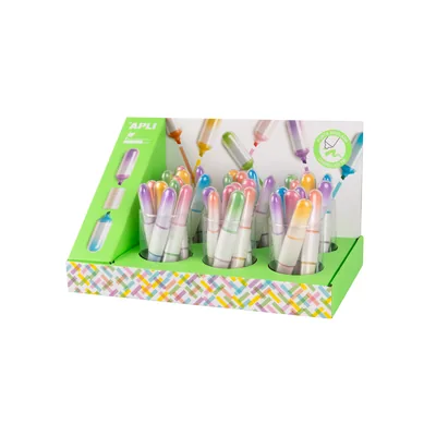 APLI Rotulador Apli Fluorescente Mini Doble Punta Colores Surtidos