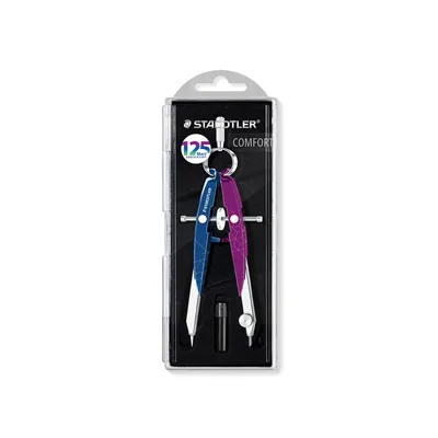 STAEDTLER Compas Staedtler Micrometrico Mars 556 Azul/lila con Husillo y Rueda Central