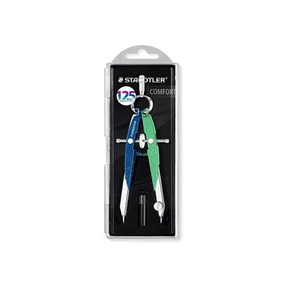 STAEDTLER Compas Staedtler Micrometrico Mars 556 Azul/verde con Husillo y Rueda Central