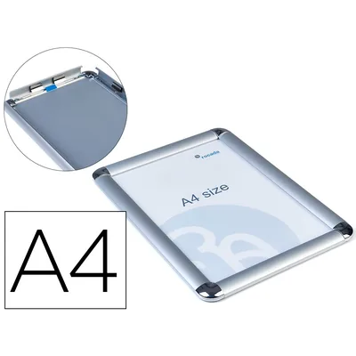 ROCADA Marco Porta Anuncios Rocada Clip DIN A4 Marco de Aluminio Anodizado 21X29,7 CM