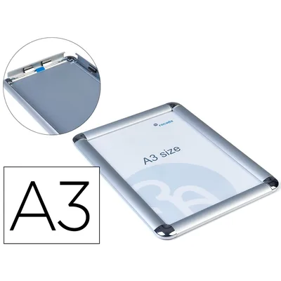 ROCADA Marco Porta Anuncios Rocada Clip DIN A3 Marco de Aluminio Anodizado 29,7X42 CM