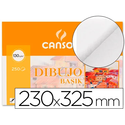 Papel Dibujo Basik 23X32.5 CM 130 GR Sin Recuadro